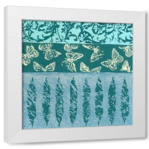 Natures Montage VI White Modern Wood Framed Art Print by Slocum, Nancy