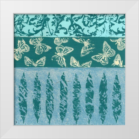 Natures Montage VI White Modern Wood Framed Art Print by Slocum, Nancy