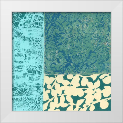 Natures Montage VIII White Modern Wood Framed Art Print by Slocum, Nancy