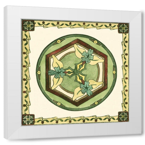 Arts and Crafts Plate I White Modern Wood Framed Art Print by Vision Studio