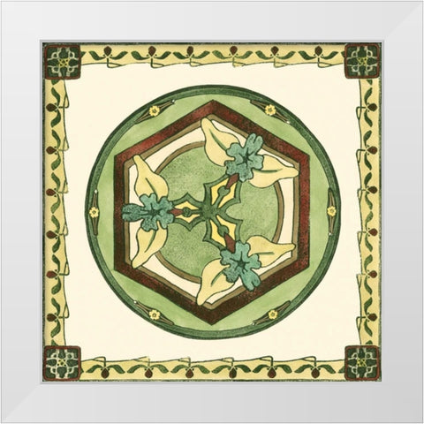 Arts and Crafts Plate I White Modern Wood Framed Art Print by Vision Studio