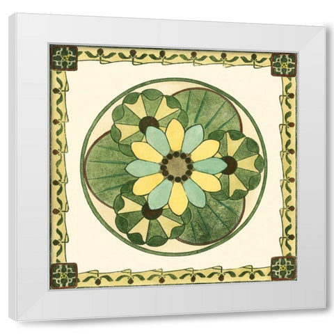 Arts and Crafts Plate IV White Modern Wood Framed Art Print by Vision Studio