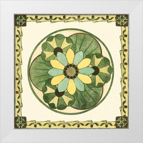 Arts and Crafts Plate IV White Modern Wood Framed Art Print by Vision Studio