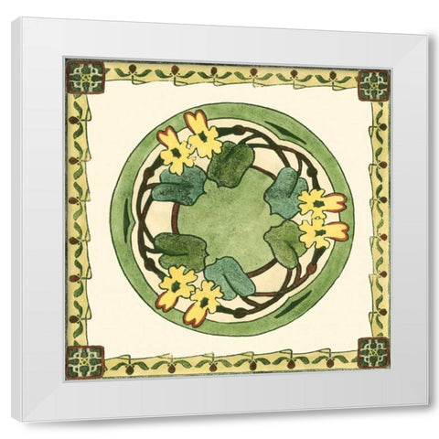 Arts and Crafts Plate V White Modern Wood Framed Art Print by Vision Studio