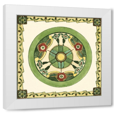 Arts and Crafts Plate VI White Modern Wood Framed Art Print by Vision Studio