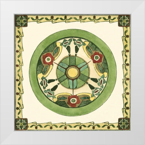 Arts and Crafts Plate VI White Modern Wood Framed Art Print by Vision Studio