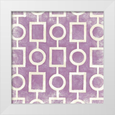 Small Modern Symmetry IV White Modern Wood Framed Art Print by Zarris, Chariklia