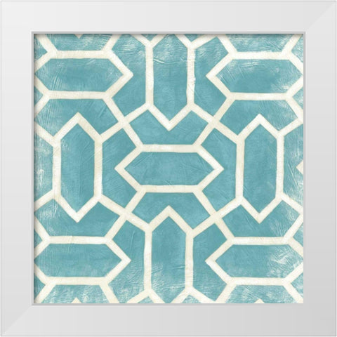 Small Modern Symmetry V White Modern Wood Framed Art Print by Zarris, Chariklia