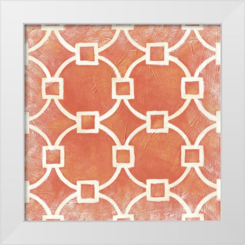Small Modern Symmetry VIII White Modern Wood Framed Art Print by Zarris, Chariklia