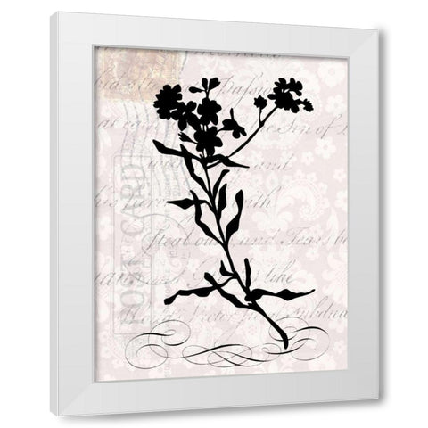 Small Postscript I White Modern Wood Framed Art Print by Vision Studio