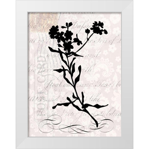 Small Postscript I White Modern Wood Framed Art Print by Vision Studio