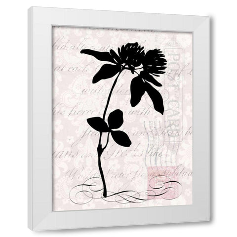 Small Postscript II White Modern Wood Framed Art Print by Vision Studio