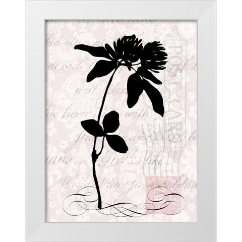 Small Postscript II White Modern Wood Framed Art Print by Vision Studio