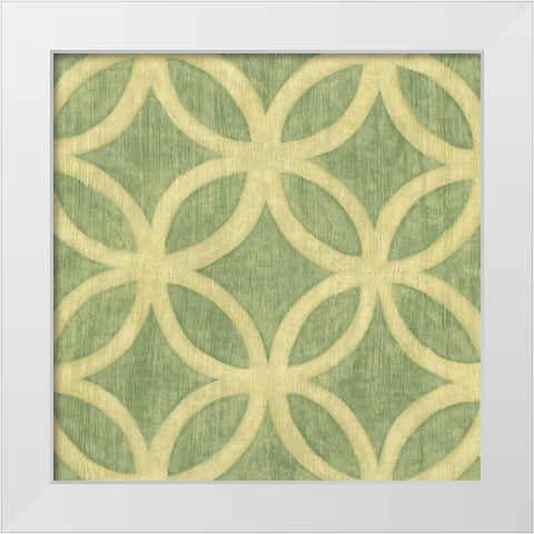 Garden Tile IV White Modern Wood Framed Art Print by Zarris, Chariklia