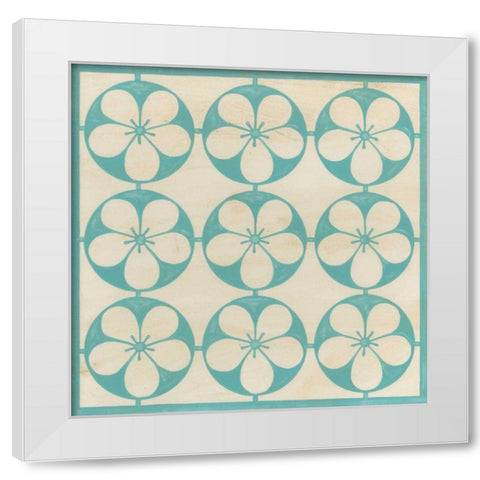 Floral Trellis III White Modern Wood Framed Art Print by Vess, June Erica