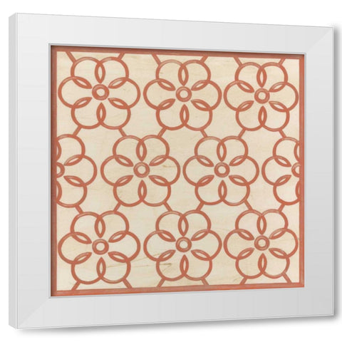 Floral Trellis VIII White Modern Wood Framed Art Print by Vess, June Erica