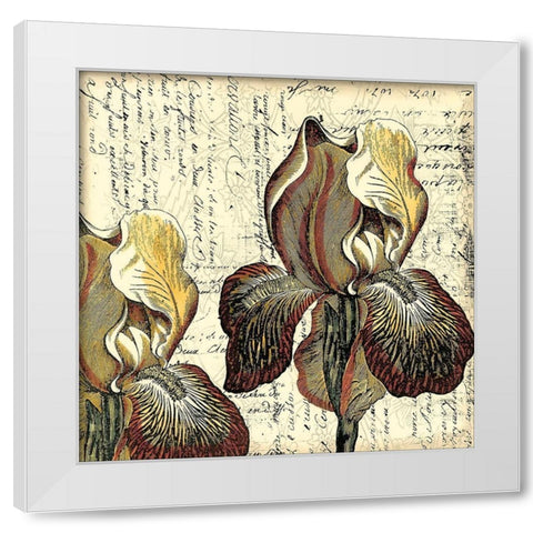 Printed Vintage Composition III White Modern Wood Framed Art Print by Vision Studio