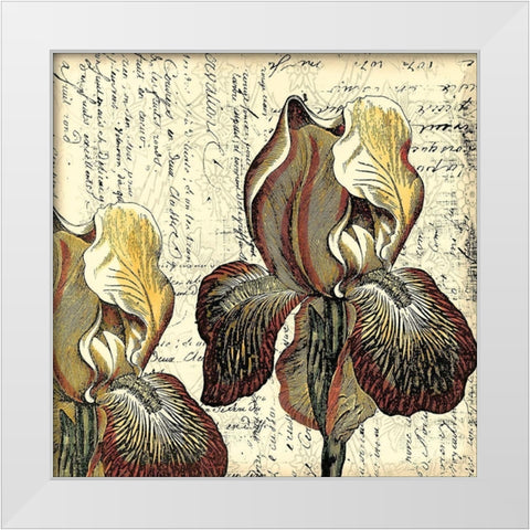 Printed Vintage Composition III White Modern Wood Framed Art Print by Vision Studio