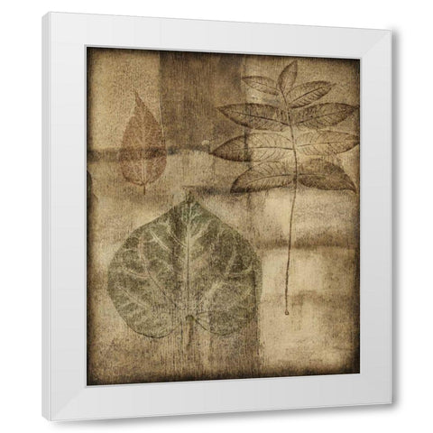 Custom Impressed on Patina I White Modern Wood Framed Art Print by Slocum, Nancy