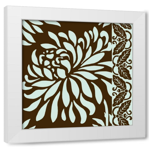 Medium Striking Chrysanthemums I White Modern Wood Framed Art Print by Slocum, Nancy