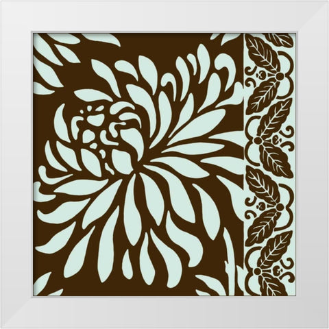 Medium Striking Chrysanthemums I White Modern Wood Framed Art Print by Slocum, Nancy