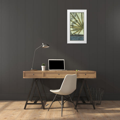Small Sophisticated Palm I White Modern Wood Framed Art Print by Goldberger, Jennifer
