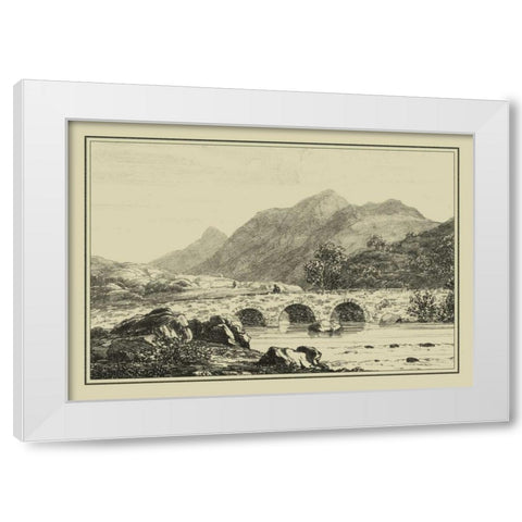 Idyllic Bridge III White Modern Wood Framed Art Print by Wood, I.G.