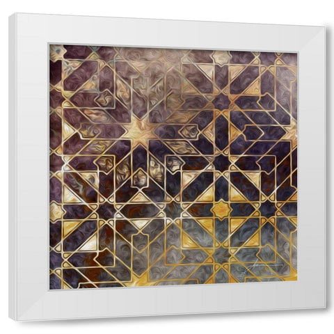 Mystic Tiles I White Modern Wood Framed Art Print by Burghardt, James