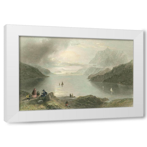 Pastoral Riverscape IV White Modern Wood Framed Art Print by Bartlett, William H.