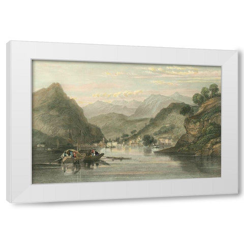 Pastoral Riverscape VI White Modern Wood Framed Art Print by Bartlett, William H.
