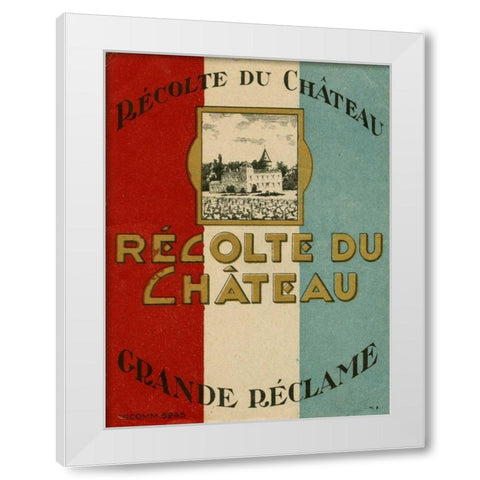 Recolte Du Chateau White Modern Wood Framed Art Print by Unknown