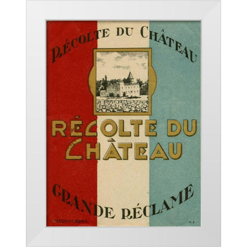 Recolte Du Chateau White Modern Wood Framed Art Print by Unknown