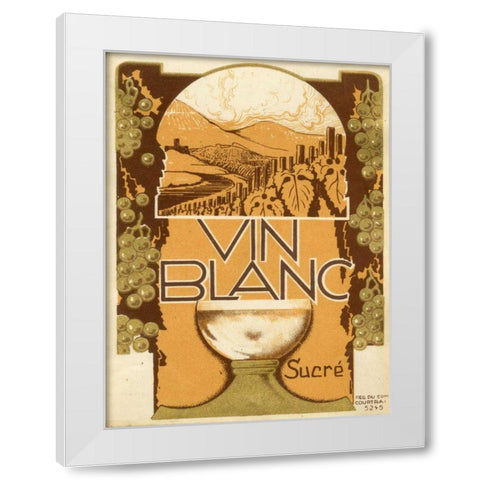 Vin Blanc White Modern Wood Framed Art Print by Unknown