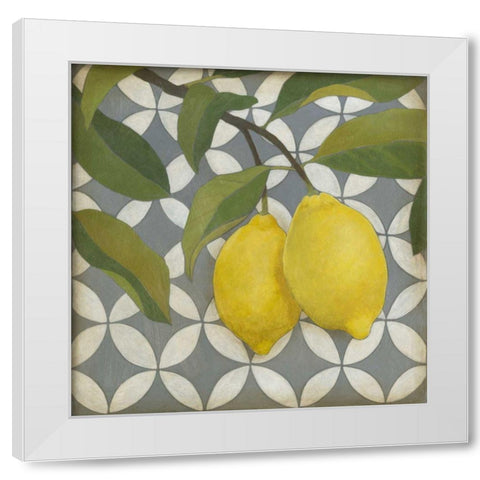 Fruit and Pattern I White Modern Wood Framed Art Print by Meagher, Megan