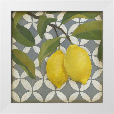 Fruit and Pattern I White Modern Wood Framed Art Print by Meagher, Megan
