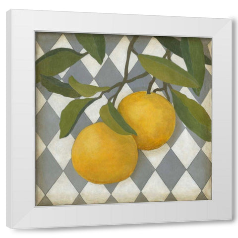 Fruit and Pattern IV White Modern Wood Framed Art Print by Meagher, Megan