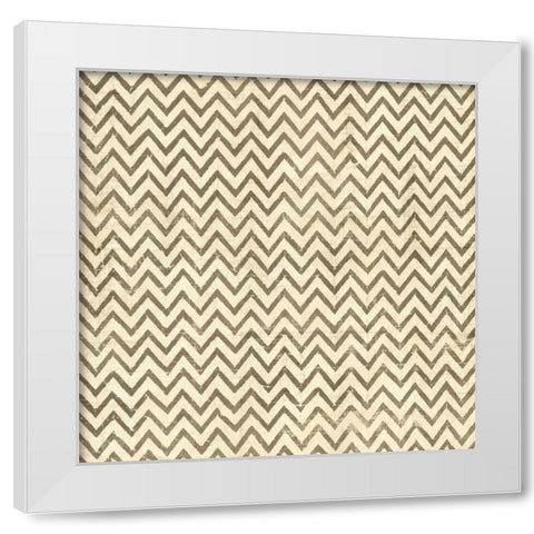 Ethnic Motif I White Modern Wood Framed Art Print by Vision Studio