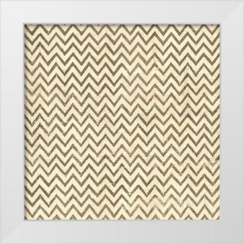Ethnic Motif I White Modern Wood Framed Art Print by Vision Studio