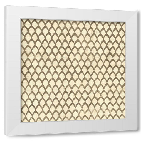 Ethnic Motif III White Modern Wood Framed Art Print by Vision Studio