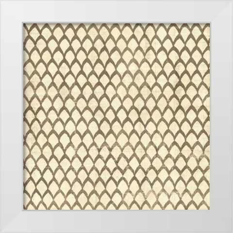 Ethnic Motif III White Modern Wood Framed Art Print by Vision Studio