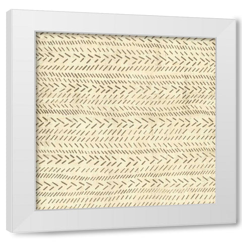 Ethnic Motif V White Modern Wood Framed Art Print by Vision Studio