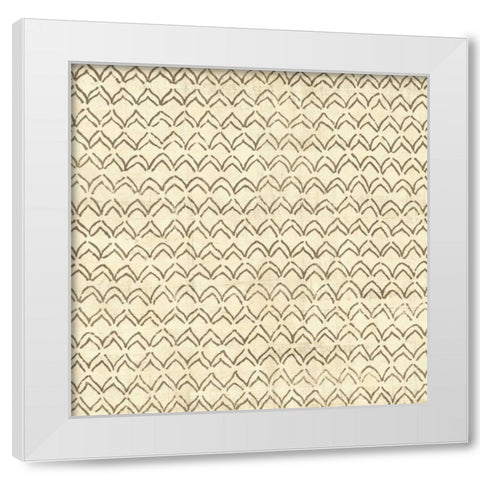 Ethnic Motif VII White Modern Wood Framed Art Print by Vision Studio