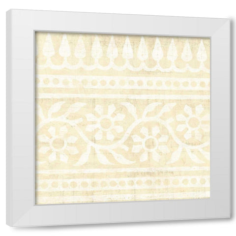 Ethnic Motif VIII White Modern Wood Framed Art Print by Vision Studio