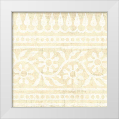 Ethnic Motif VIII White Modern Wood Framed Art Print by Vision Studio