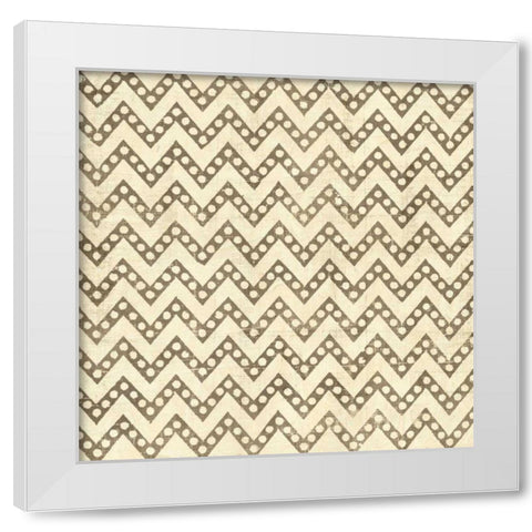 Ethnic Motif IX White Modern Wood Framed Art Print by Vision Studio