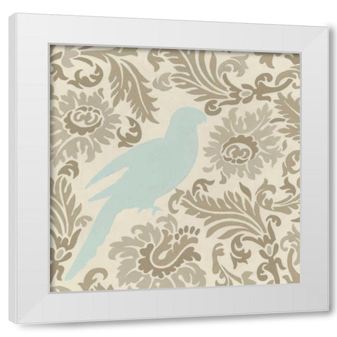 Island Tapestry I White Modern Wood Framed Art Print by Vess, June Erica