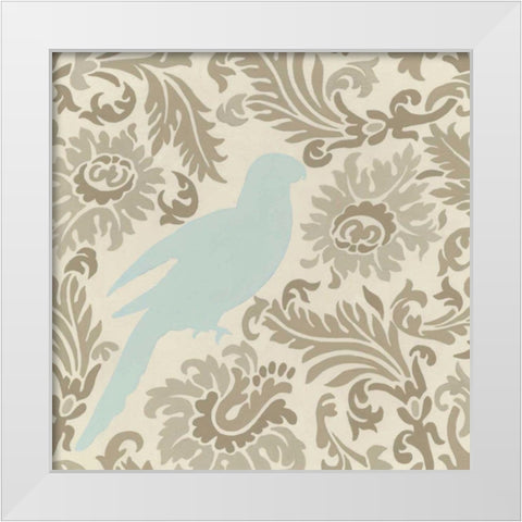 Island Tapestry I White Modern Wood Framed Art Print by Vess, June Erica