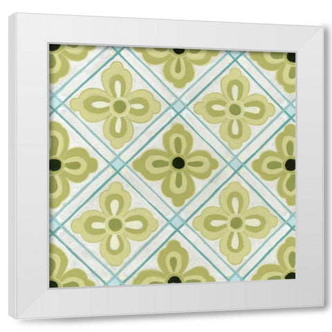 Cottage Patterns I White Modern Wood Framed Art Print by Vess, June Erica