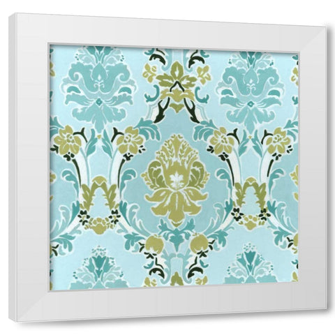 Cottage Patterns II White Modern Wood Framed Art Print by Vess, June Erica