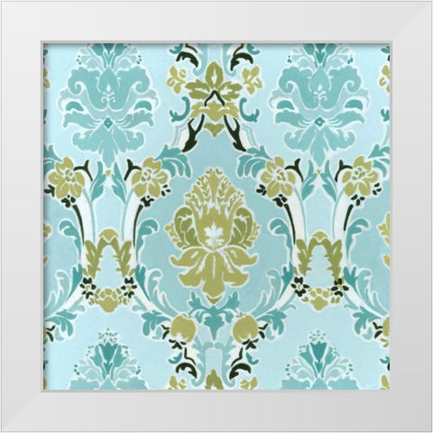 Cottage Patterns II White Modern Wood Framed Art Print by Vess, June Erica